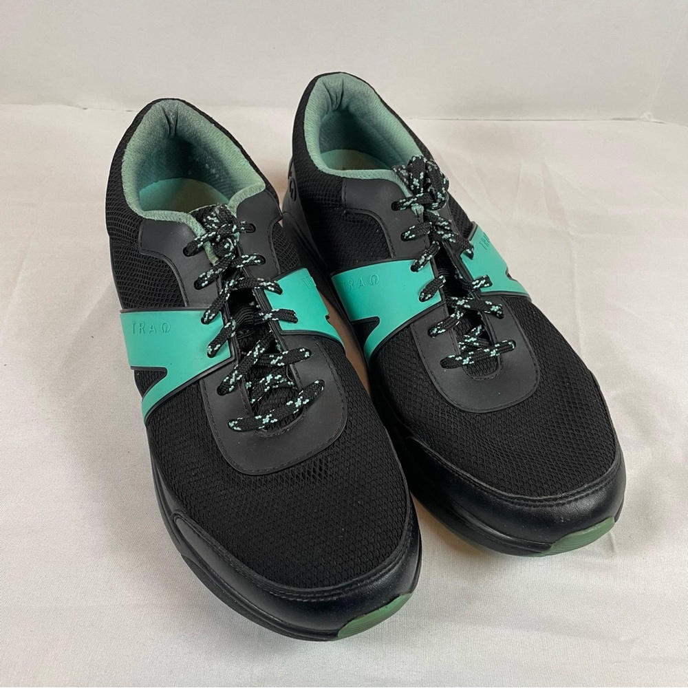TRAQ by Alegria Qarma 2 Black/ Teal Sneakers Women's Size 39/8